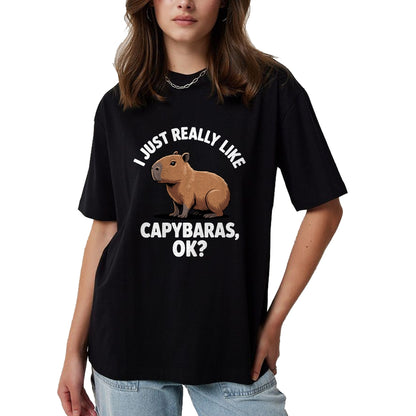 Cute Capybara Shirt, Funny Capybara Unisex T-Shirt/Hoodie/Sweatshirt HLT00 - Funny Capybara Art for Men Women Kids Capy Rodent Capybara T-Shirt