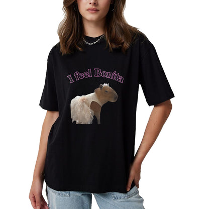 Cute Capybara Shirt, Funny Capybara Unisex T-Shirt/Hoodie/Sweatshirt HLT00 - I feel Bonita Capybara FUNNY T-Shirt