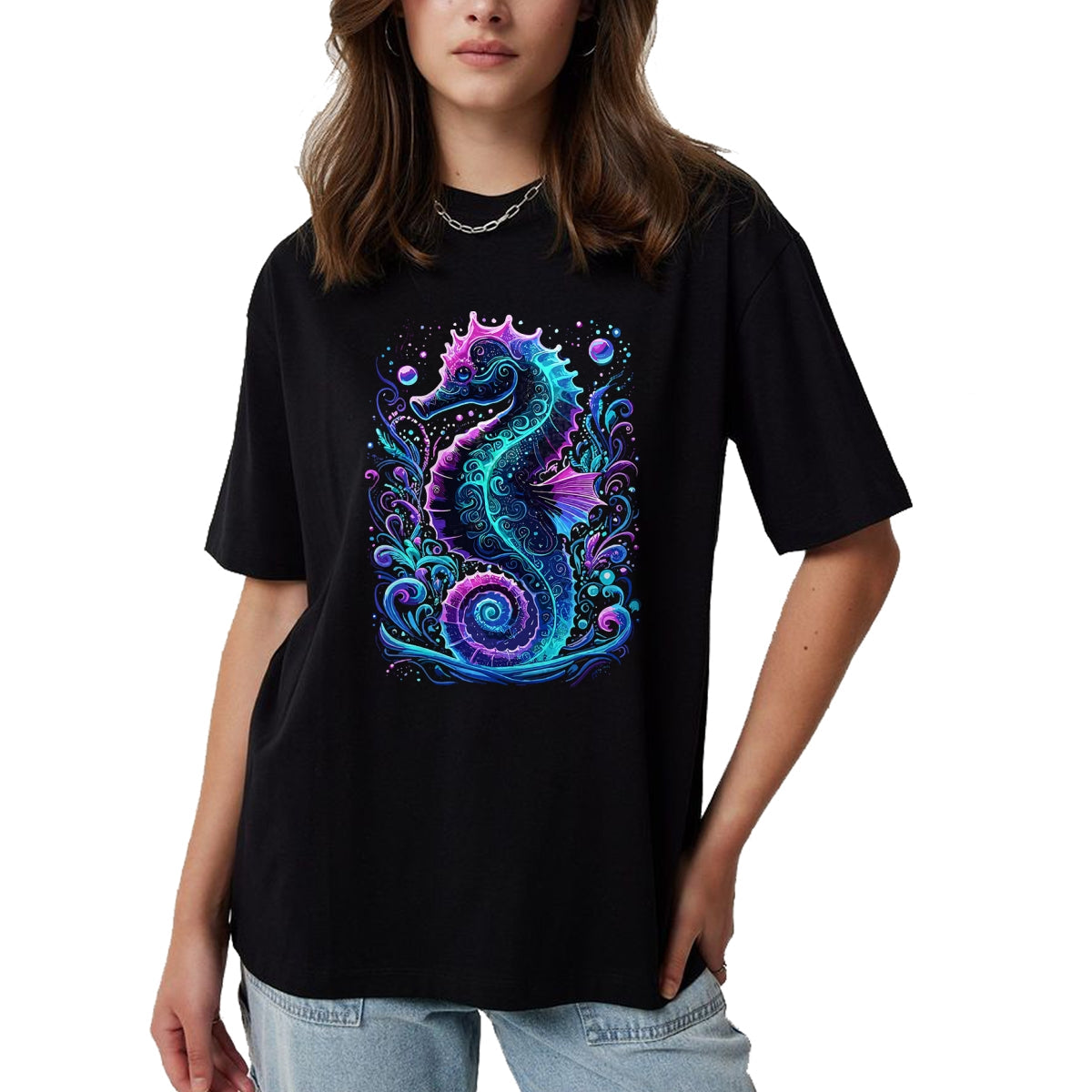 Best Horse Lover Shirt , Funny Horse UnisexT-Shirt/Hoodie/Sweatshirt HLT00 - Seahorse Colorful Underwater Seahorse T-Shirt