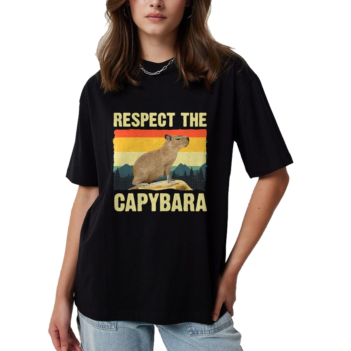 Cute Capybara Shirt, Funny Capybara UnisexT-Shirt/Hoodie/Sweatshirt HLT00 - Capybara Art for Men Women Kids Rodent Animal Lover Capybara T-Shirt