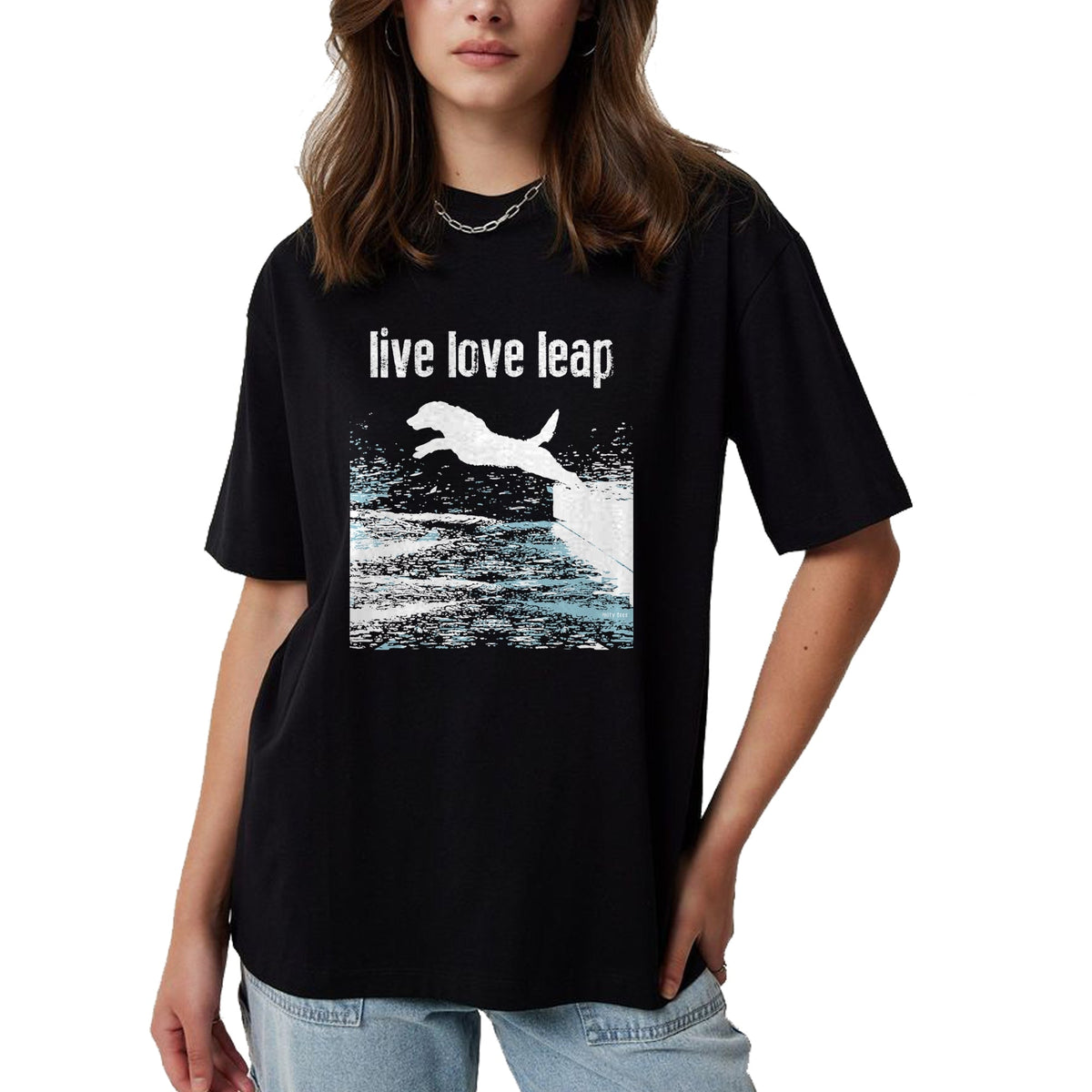Dog Love Shirt, Dog Lover Gift T-Shirt/Hoodie/Sweatshirt HLT00 - Live Love Leap - Canine Agility - Dog Sports - Dock Diving T-Shirt