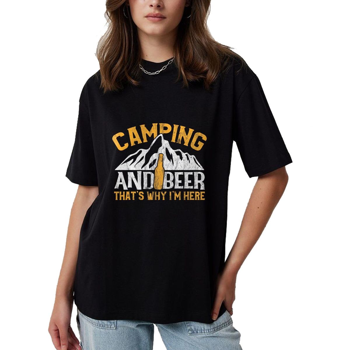 Funny Camping Shirt, Gift For Camping Lover Unisex T-Shirt/Hoodie/Sweatshirt HLT00 - Camping and Drinking Shirt Camping and Beer Why I_m Here Tee T-Shirt