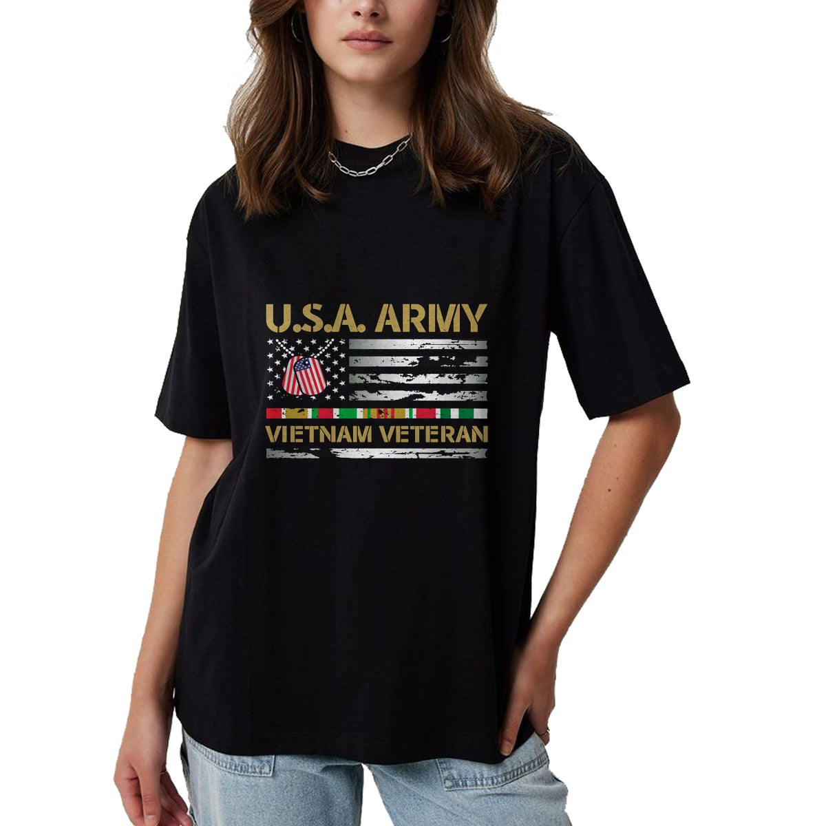 Proud Veteran Shirt, Funny Veteran UnisexT-Shirt/Hoodie/Sweatshirt HLT00 - USA Army Vietnam Veteran USA Flag Veteran Vietnam Army Long Sleeve T-Shirt