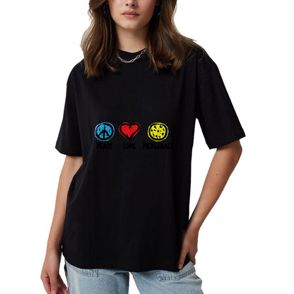 Funny Pickleball Shirt, Pickleball Lover Unisex T-Shirt/Hoodie/Sweatshirt HLT00 - Peace Love Pickleball Pickleball Shirt for Pickleball Player T-Shirt