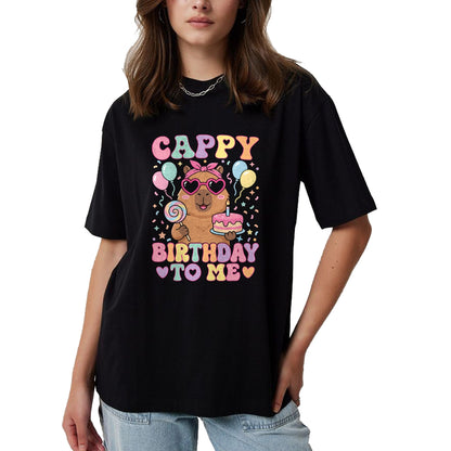 Cute Capybara Shirt, Funny Capybara Unisex T-Shirt/Hoodie/Sweatshirt HLT00 - Funny Capybara Birthday to Me Cute Girls Birthday Capybara T-Shirt