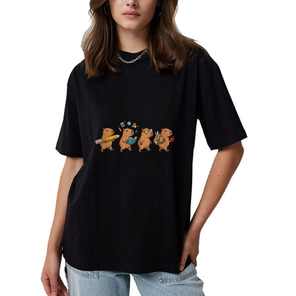 Cute Capybara Shirt, Funny Capybara Unisex T-Shirt/Hoodie/Sweatshirt HLT00 - Funny Capybara Back to School Teacher Student T-Shirt