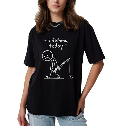 Funny Fishing Shirt, Gift For Fishing Lover Unisex T-Shirt/Hoodie/Sweatshirt HLT00 - No Fishing Today Funny Fishing Humor for Fisherman Dads T-Shirt