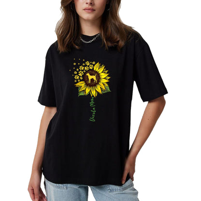 Dog Love Shirt, Dog Lover Gift T-Shirt/Hoodie/Sweatshirt HLT00 - Vizsla Mom Sunflower Vizsla Gifts Dog Mom Mama T-Shirt