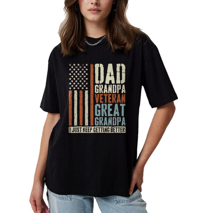 Proud Veteran Shirt, Funny Veteran UnisexT-Shirt/Hoodie/Sweatshirt HLT00 - Dad Grandpa Veteran Great Grandpa T-Shirt, Men, Black, 3X-Large