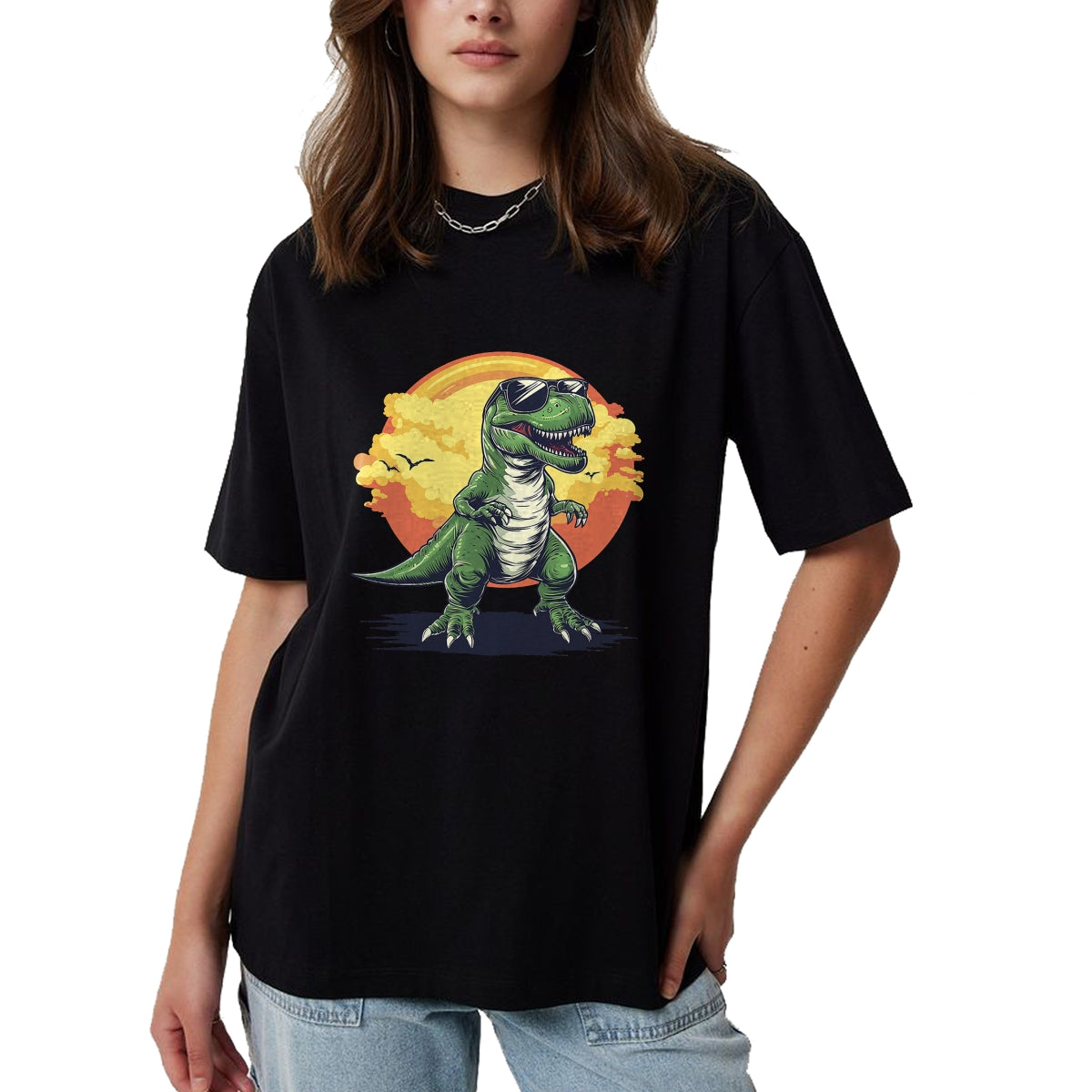Best Dinosaur Lover Shirt, Funny Dinosaur UnisexT-Shirt/Hoodie/Sweatshirt HLT00 - Trex Dinosaur Dino Wearing Sunglasses Funny Graphic T-Shirt