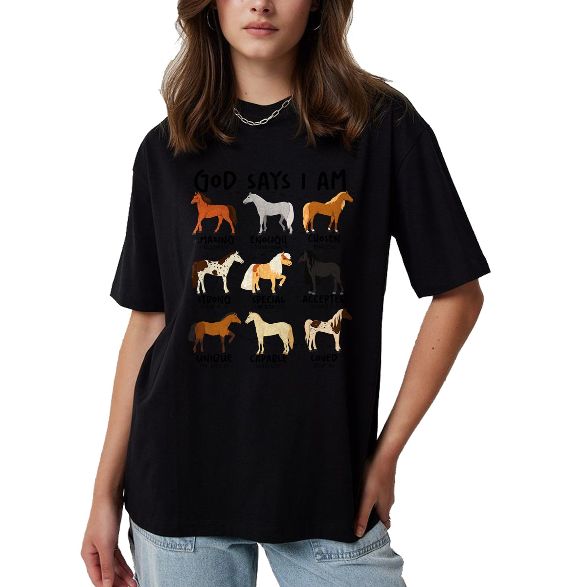 Best Horse Lover Shirt , Funny Horse UnisexT-Shirt/Hoodie/Sweatshirt HLT00 - God Says I Am Horses Christian Women Girls Kids Boy Horse T-Shirt