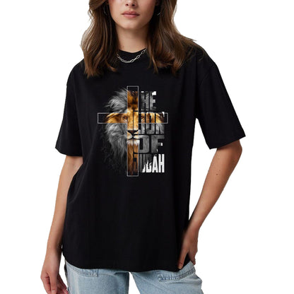 Christian Tee, Christian Faith Unisex T-Shirt/Hoodie/Sweatshirt HLT00 - Christian Religious Jesus The Lion Of Judah Easter Yeshua T-Shirt