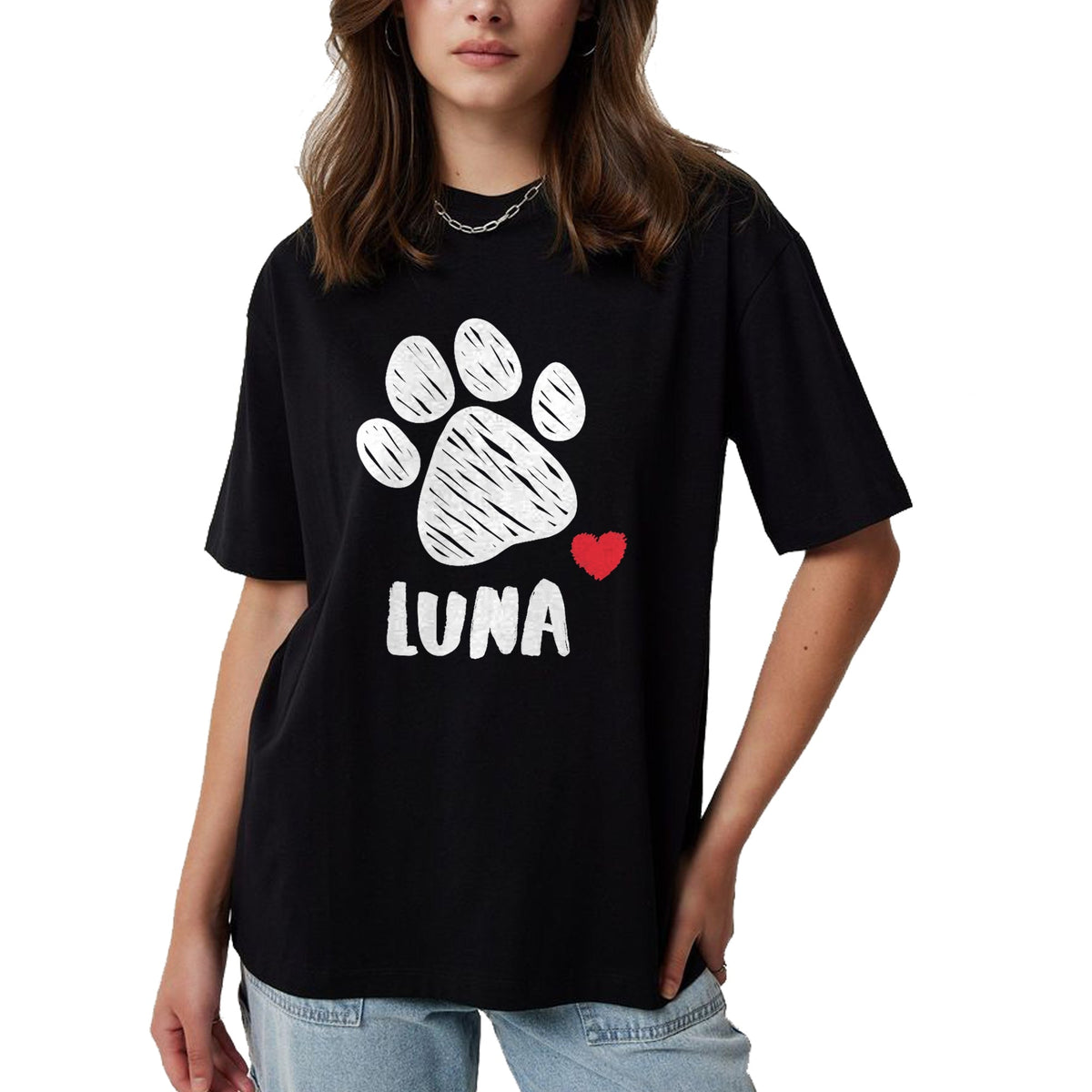 Dog Love Shirt, Dog Lover Gift T-Shirt/Hoodie/Sweatshirt HLT00 - Luna My Dog Luna I love My Dog Luna Puppy Love Dog Lover T-Shirt