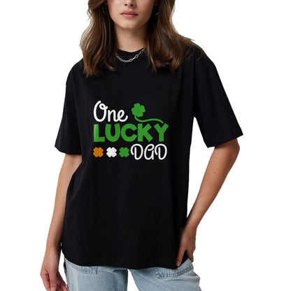 Gift for Dad Shirt, Funny Dad Unisex T-Shirt/Hoodie/Sweatshirt HLT00 – One Lucky Dad st patricks day pregnancy announcement shirt T-Shirt