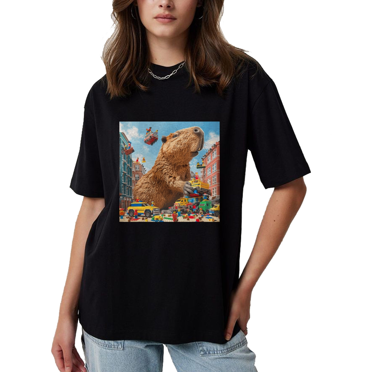 Cute Capybara Shirt, Funny Capybara Unisex T-Shirt/Hoodie/Sweatshirt HLT00 - Funny Graphic Capybara T-Shirt