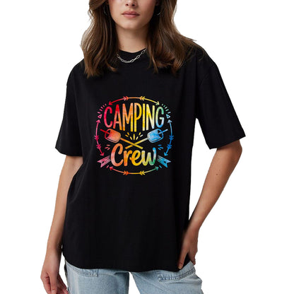 Funny Camping Shirt, Gift For Camping Lover Unisex T-Shirt/Hoodie/Sweatshirt HLT00 - Camping Crew Family Matching Camp Group Squad Team T-Shirt (1)