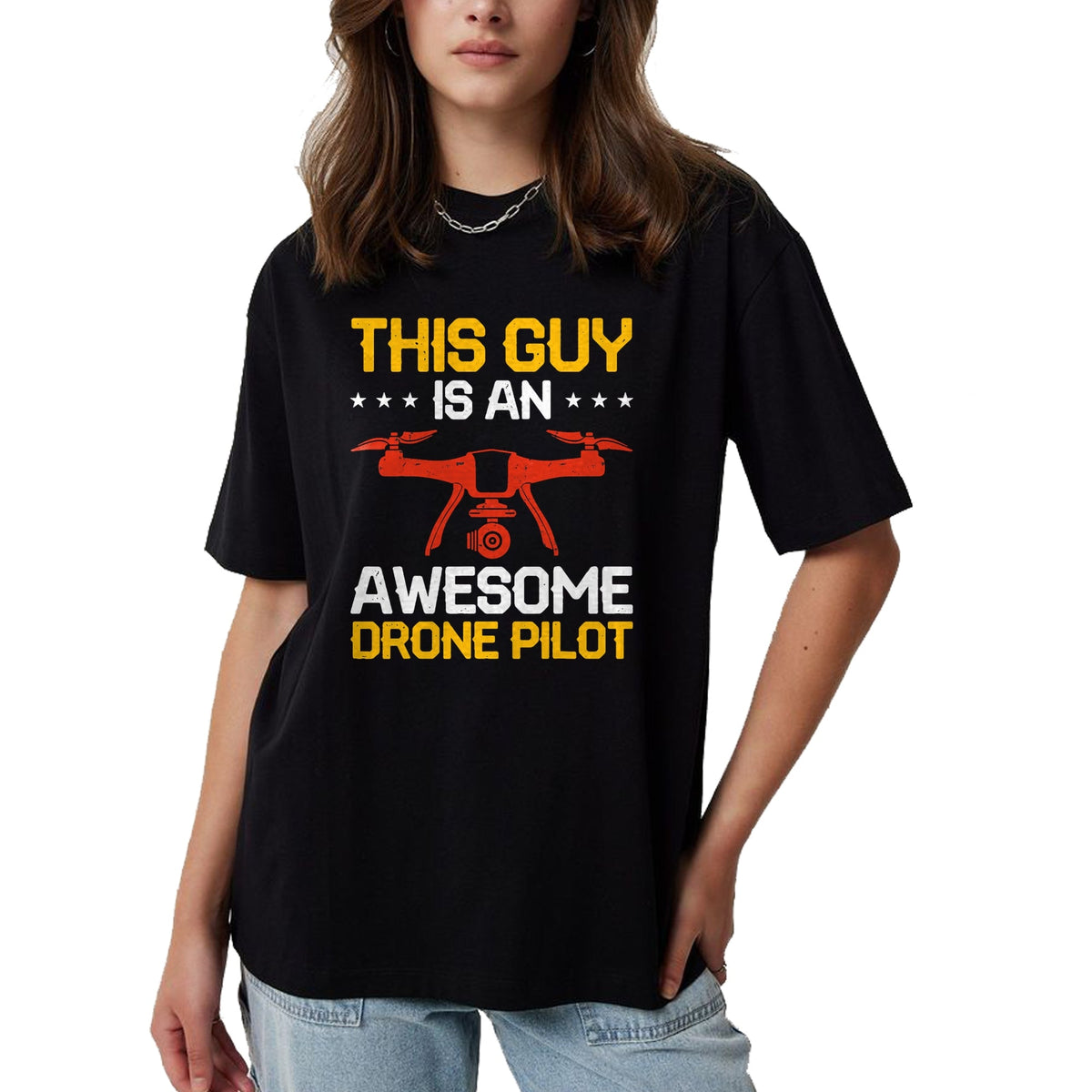 Best Wife Shirt, Wife and Husband Unisex T-Shirt/Hoodie/Sweatshirt HLT00 - This Guy Is An Awesome Drone Pilot T-Shirt