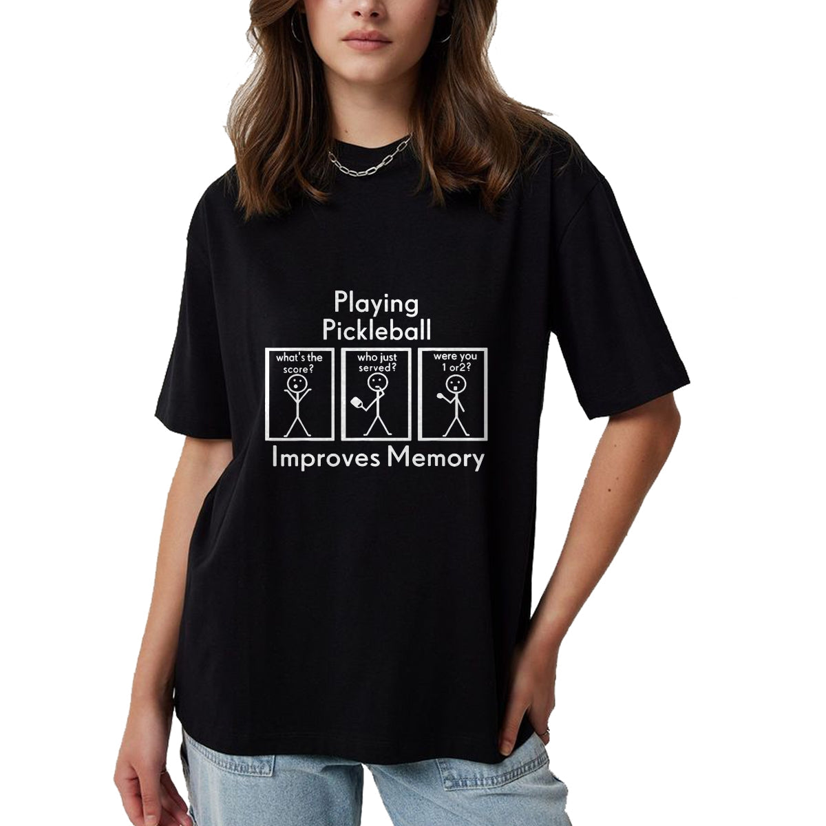 Funny Pickleball Shirt, Pickleball Lover Unisex T-Shirt/Hoodie/Sweatshirt HLT00 - Playing Pickleball Improves Memory Player for Men Women Tee T-Shirt
