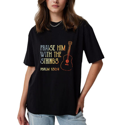 Christian Tee, Christian Faith Unisex T-Shirt/Hoodie/Sweatshirt HLT00 - Guitarist Christian Music Guitar Player Bible Verse T-Shirt