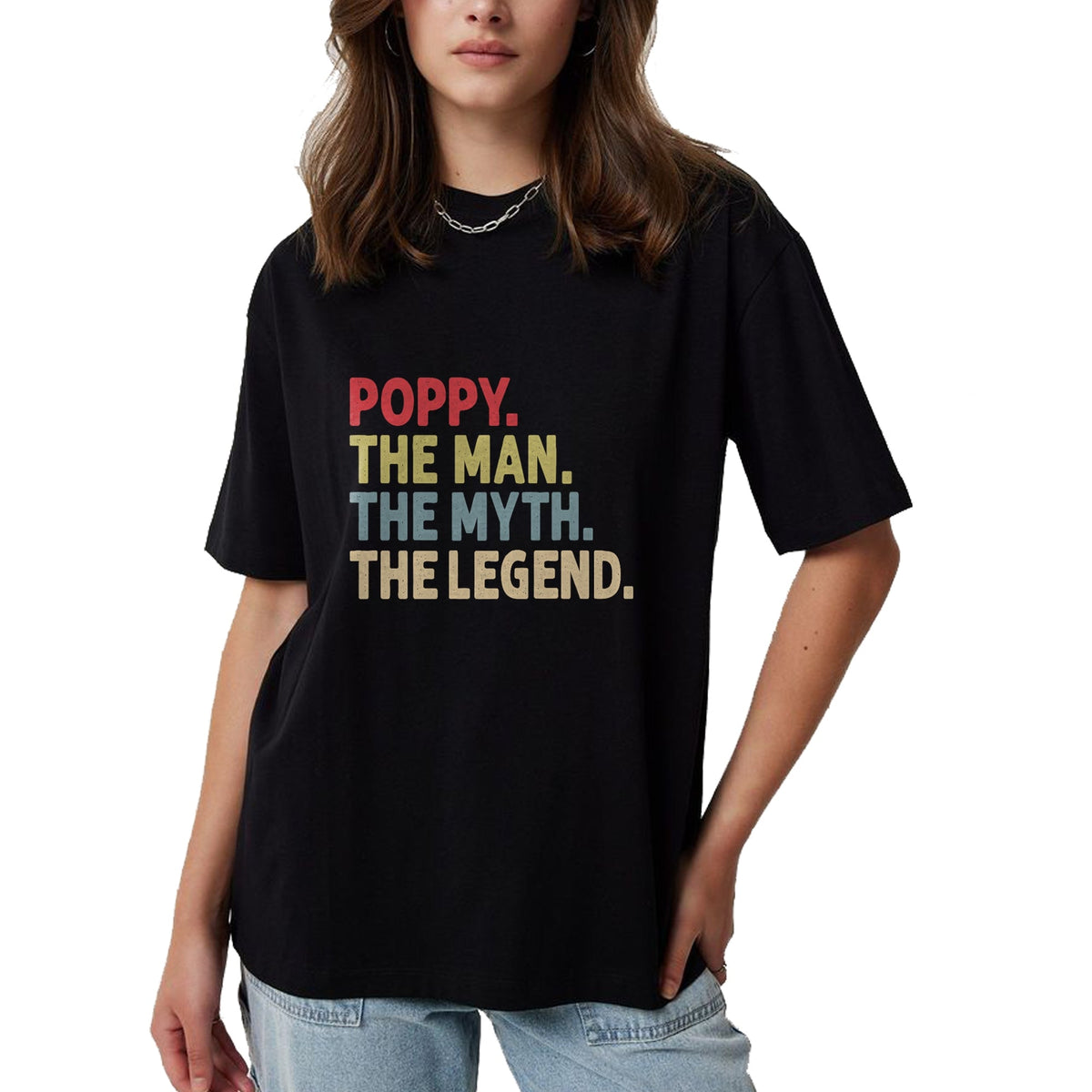 Best Grandpa Shirt, Proud Grandpa Unisex T-Shirt/Hoodie/Sweatshirt HLT00 - Poppy The Man The Myth the Legend Funny Grandpa Gift T-Shirt