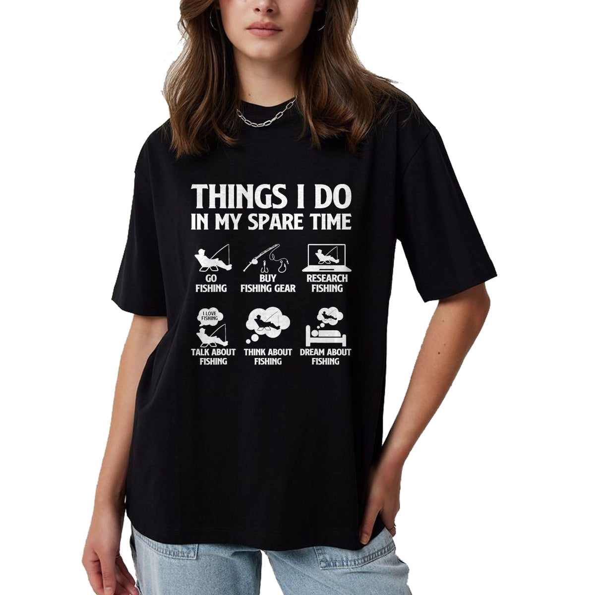 Funny Fishing Shirt, Gift For Fishing Lover Unisex T-Shirt/Hoodie/Sweatshirt HLT00 - Things I Do in My Spare Time Fishing Tee Shirt for Men Boys Bass Fishing T-Shirt