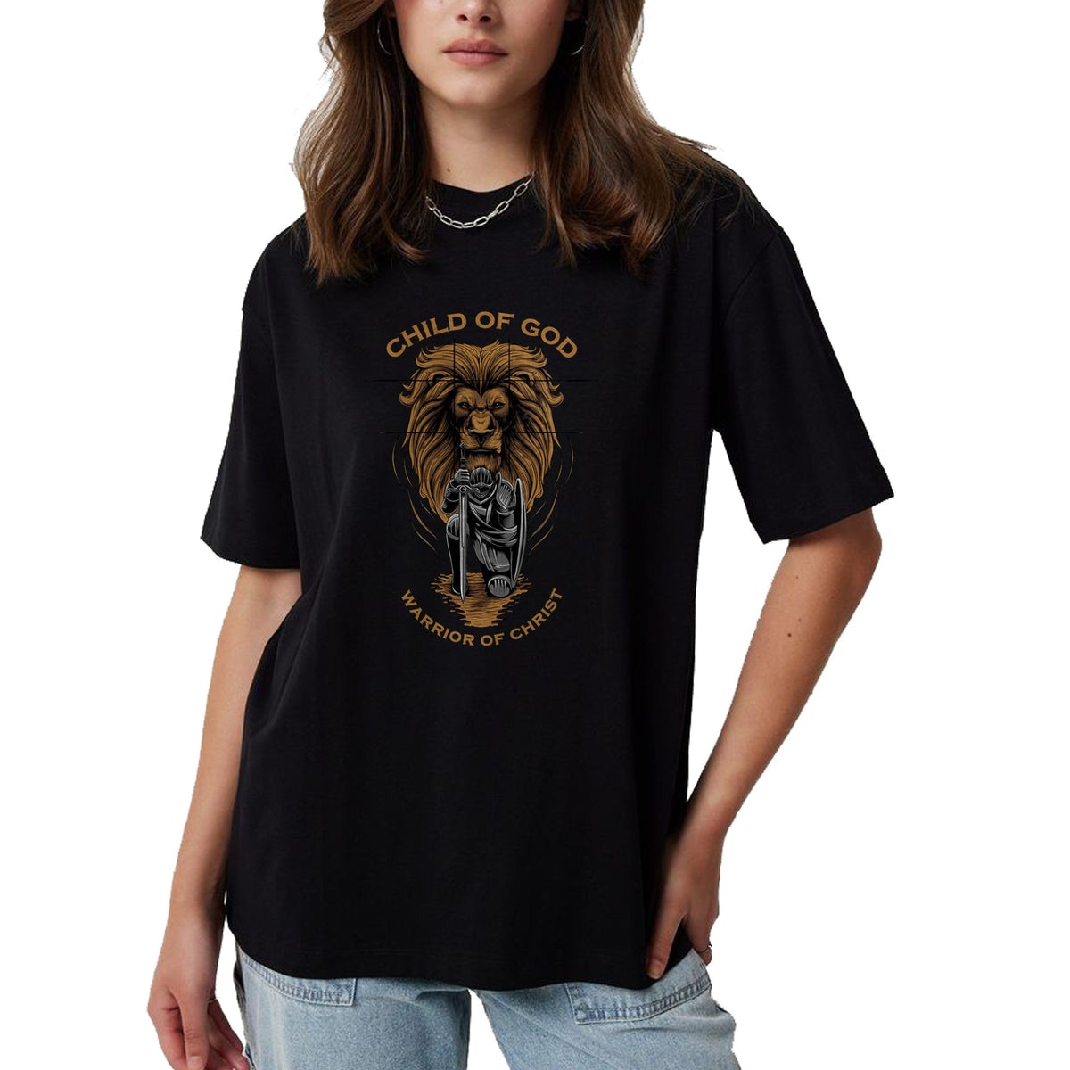 Christian Tee, Christian Faith Unisex T-Shirt/Hoodie/Sweatshirt HLT00 -  Child of God Warrior of Christ Jesus Christian Faith Graphic T-Shirt (1)