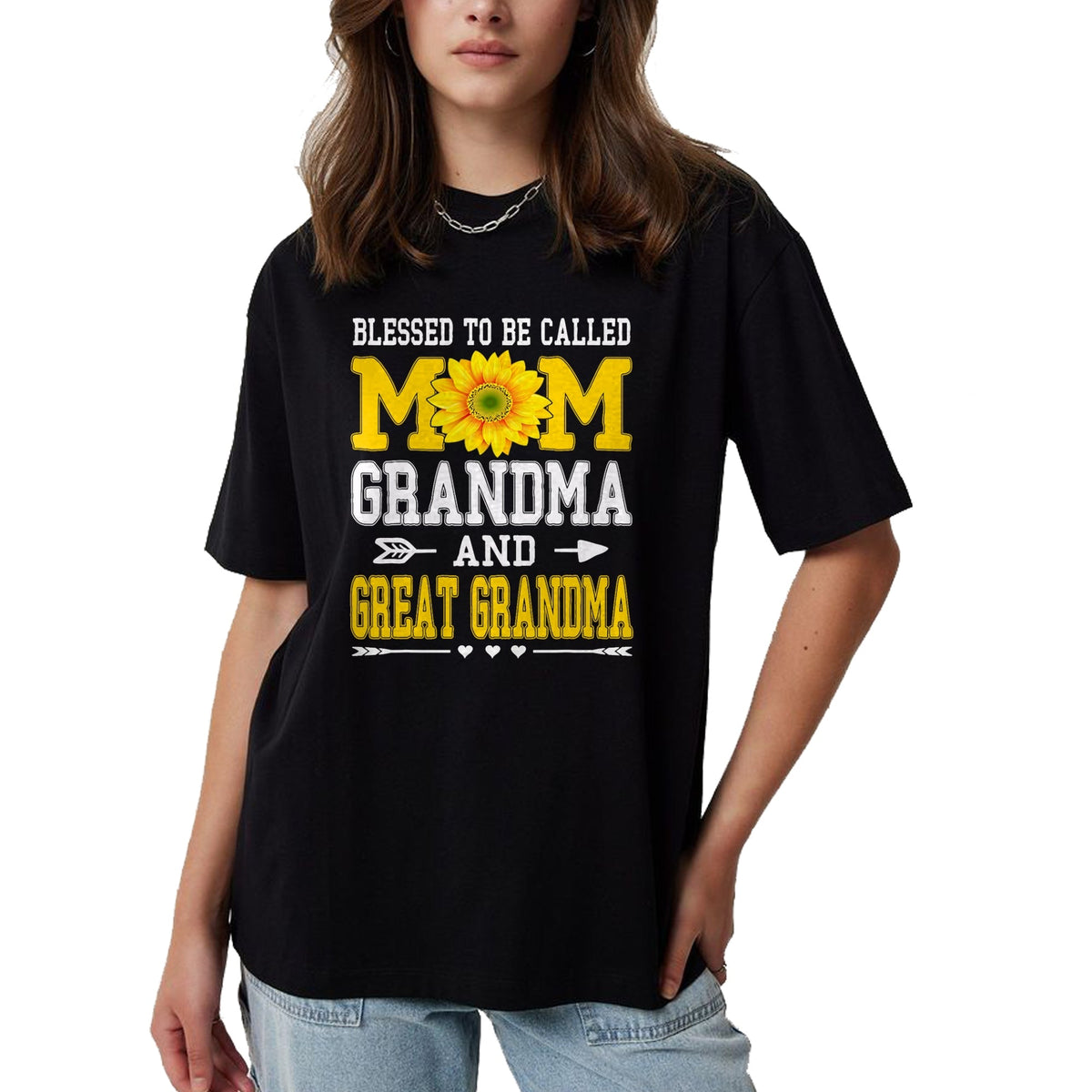 Best Grandma Shirt, Proud Grandma Unisex T-Shirt/Hoodie/Sweatshirt HLT00 - Blessed To Be Called Mom Grandma Great Grandma Mother's Day T-Shirt