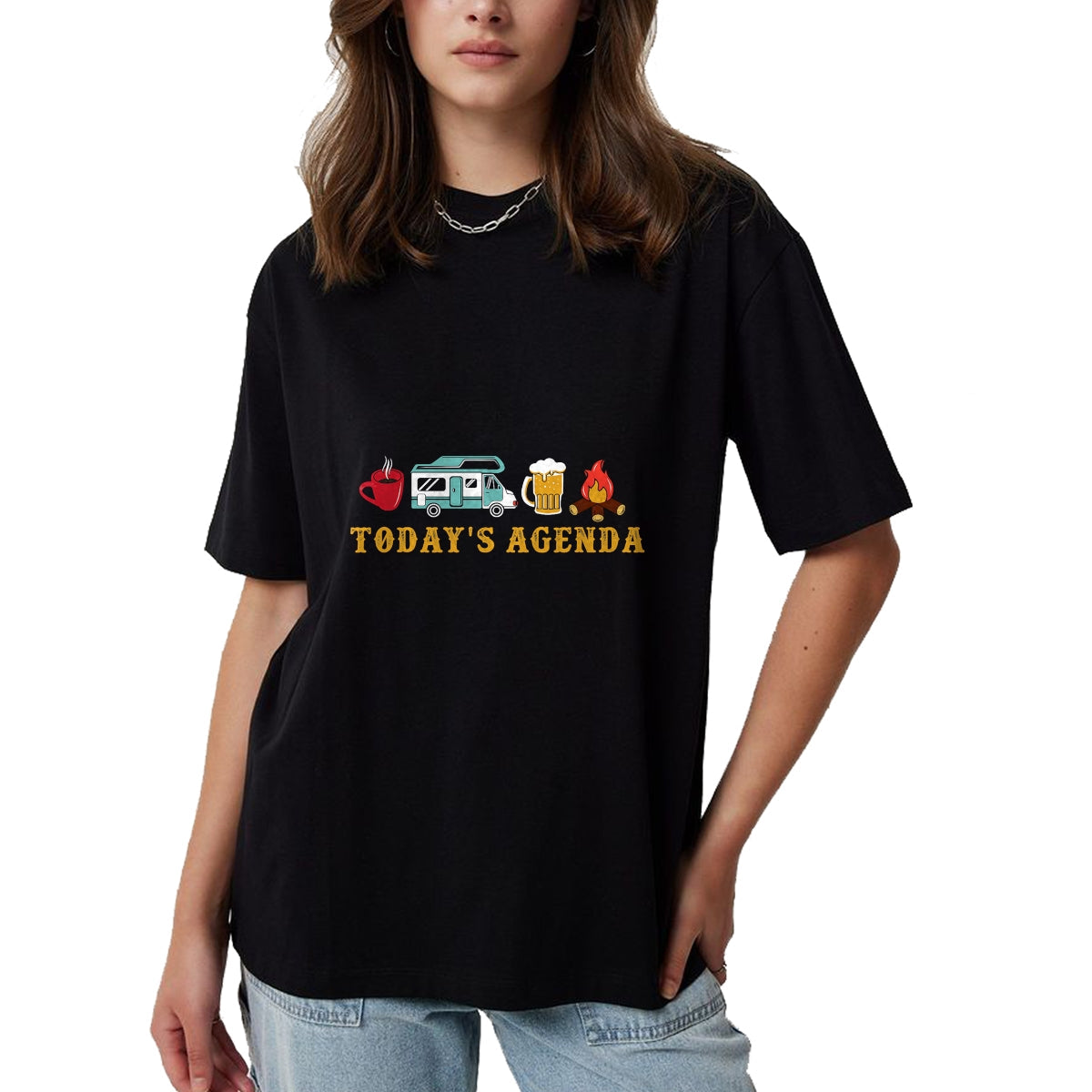 Funny Camping Shirt, Gift For Camping Lover Unisex T-Shirt/Hoodie/Sweatshirt HLT00 - RV Camping Lover Agenda T-Shirt