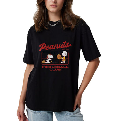 Funny Pickleball Shirt, Pickleball Lover Unisex T-Shirt/Hoodie/Sweatshirt HLT00 - Peanuts - Pickleball Club T-Shirt, Men, Black, 3X-Large