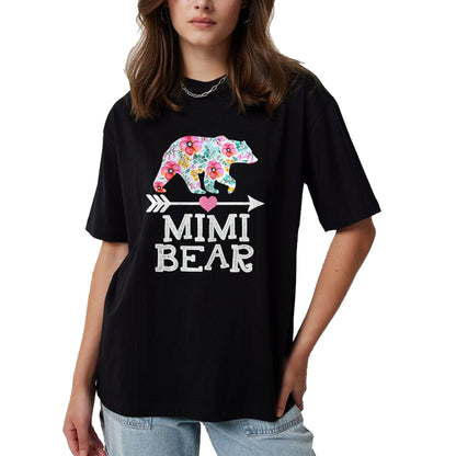 Best Grandma Shirt, Proud Grandma Unisex T-Shirt/Hoodie/Sweatshirt HLT00 - Mimi Bear Mom Grandma Floral Happy Mother's Day tee T-Shirt