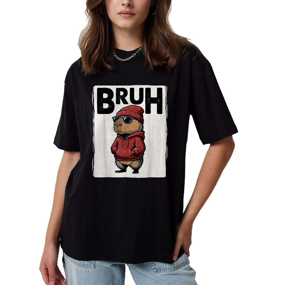 Cute Capybara Shirt, Funny Capybara Unisex T-Shirt/Hoodie/Sweatshirt HLT00 - Cool Bruh Capybara Men Women Kids Teens Funny Capybara T-Shirt, Youth, Sapphire Blue, Medium