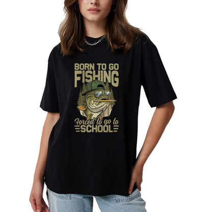 Funny Fishing Shirt, Gift For Fishing Lover Unisex T-Shirt/Hoodie/Sweatshirt HLT00 - Born to Go Fishing Bass Fish Funny Fisherman Boys Kids Men T-Shirt (1)