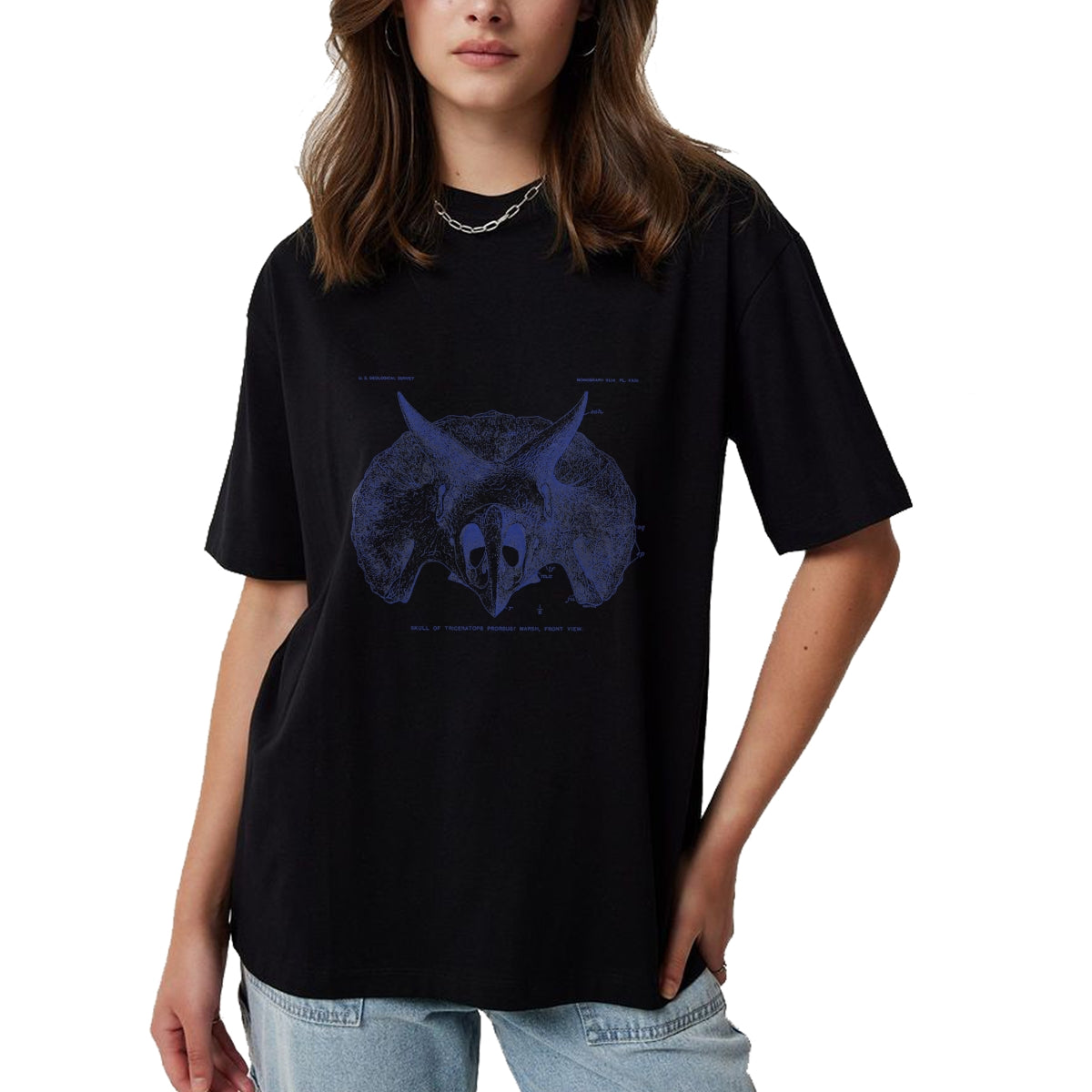 Best Dinosaur Lover Shirt, Funny Dinosaur UnisexT-Shirt/Hoodie/Sweatshirt HLT00 - Triceratops Skull - Vintage Dinosaur Paleontology Gift T-Shirt