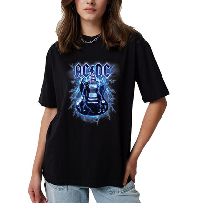 Guitar Lover Shirt, Funny Guitar UnisexT-Shirt/Hoodie/Sweatshirt HLT00 - ACDC - Lightning Guitar T-Shirt