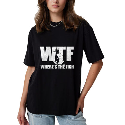 Funny Fishing Shirt, Gift For Fishing Lover Unisex T-Shirt/Hoodie/Sweatshirt HLT00 - WTF Where_s The Fish Men_s Funny Fishing Gifts Fathers Day T-Shirt