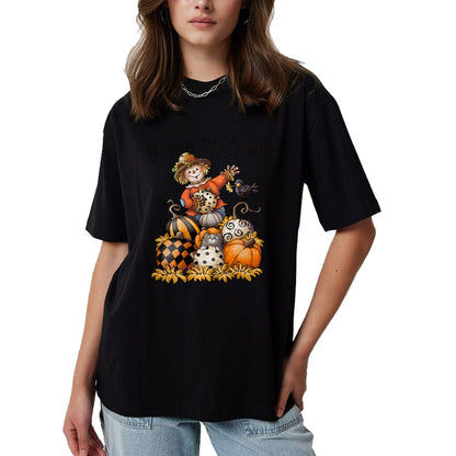Best Thanksgiving Family Shirt , Funny Thanksgiving UnisexT-Shirt/Hoodie/Sweatshirt HLT00 - Scarecrow Happy Fall Y'all Pumpkin Thanksgiving Halloween T-Shirt