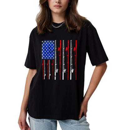 Funny Fishing Shirt, Gift For Fishing Lover Unisex T-Shirt/Hoodie/Sweatshirt HLT00 - Fishing Shirt American Flag Shirt Fishing T-Shirt