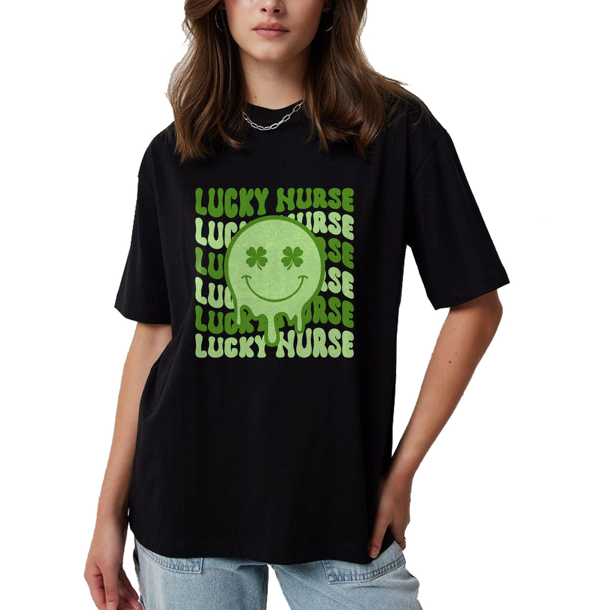 Patrick Day Shirts for Family, Funny Patrick Day shirts, st patrick's day Unisex T-Shirt/Hoodie/Sweatshirt HLT00 - Lucky Nurse Retro Groovy St Patrick Day Hippie Shamrock T-Shirt