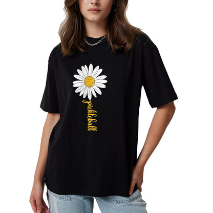 Funny Pickleball Shirt, Pickleball Lover Unisex T-Shirt/Hoodie/Sweatshirt HLT00 - Pickleball Daisy Flower T-Shirt