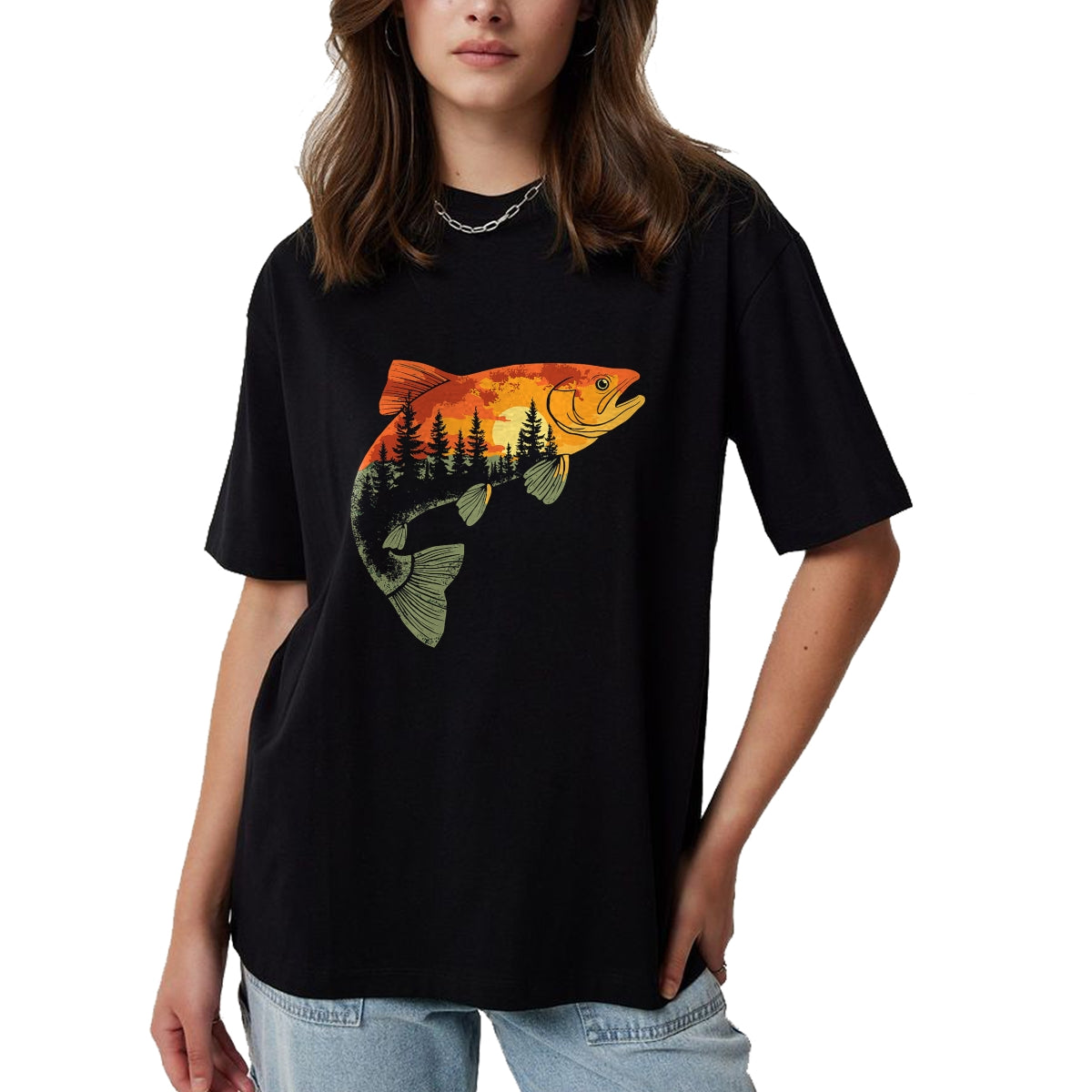 Funny Fishing Shirt, Gift For Fishing Lover Unisex T-Shirt/Hoodie/Sweatshirt HLT00 - Fishing, Trout, Fly Fishing, Angler Fisherman, Nature Forest T-Shirt