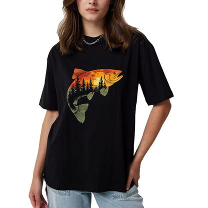 Funny Fishing Shirt, Gift For Fishing Lover Unisex T-Shirt/Hoodie/Sweatshirt HLT00 - Fishing, Trout, Fly Fishing, Angler Fisherman, Nature Forest T-Shirt