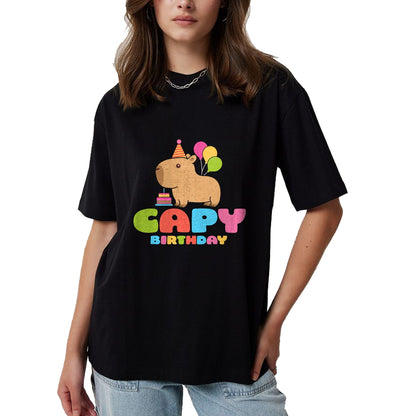 Cute Capybara Shirt, Funny Capybara Unisex T-Shirt/Hoodie/Sweatshirt HLT00 - Capy Birthday Capybara Lover Funny Rodent Animal Bday Party T-Shirt