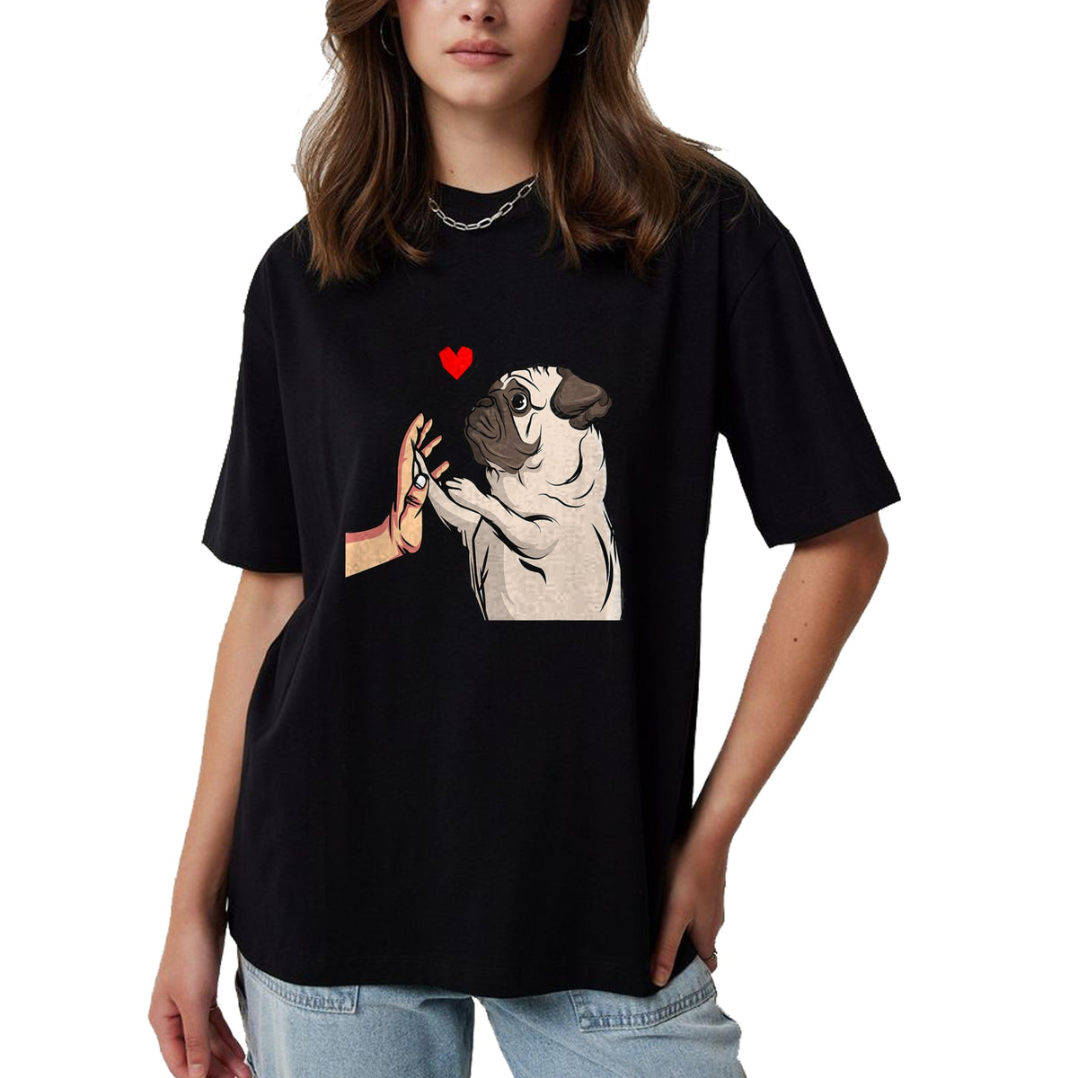 Dog Love Shirt, Dog Lover Gift T-Shirt/Hoodie/Sweatshirt HLT00 - Pug Love Funny Dog Lover Owner Girls Gift T-Shirt