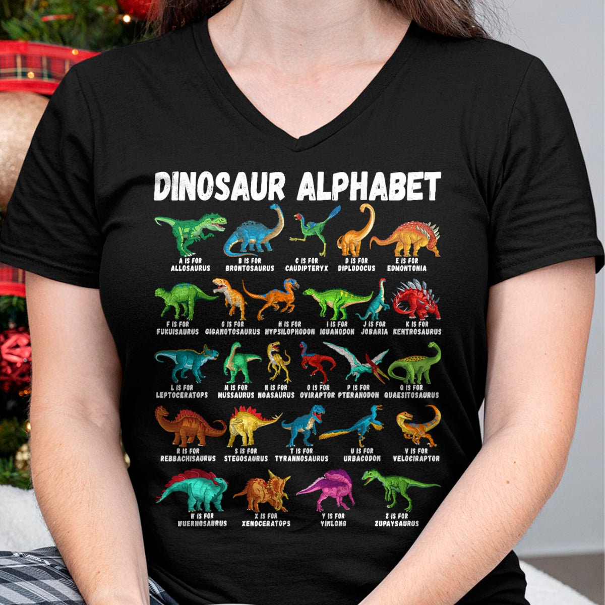 Best Dinosaur Lover Shirt, Funny Dinosaur UnisexT-Shirt/Hoodie/Sweatshirt HLT00 - Types of Dinosaurs Alphabet A-Z ABC Dino Identification T-Shirt Small