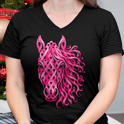 Best Horse Lover Shirt , Funny Horse UnisexT-Shirt/Hoodie/Sweatshirt HLT00 - Pink Ribbon Horse Breast Cancer Awareness T-Shirt