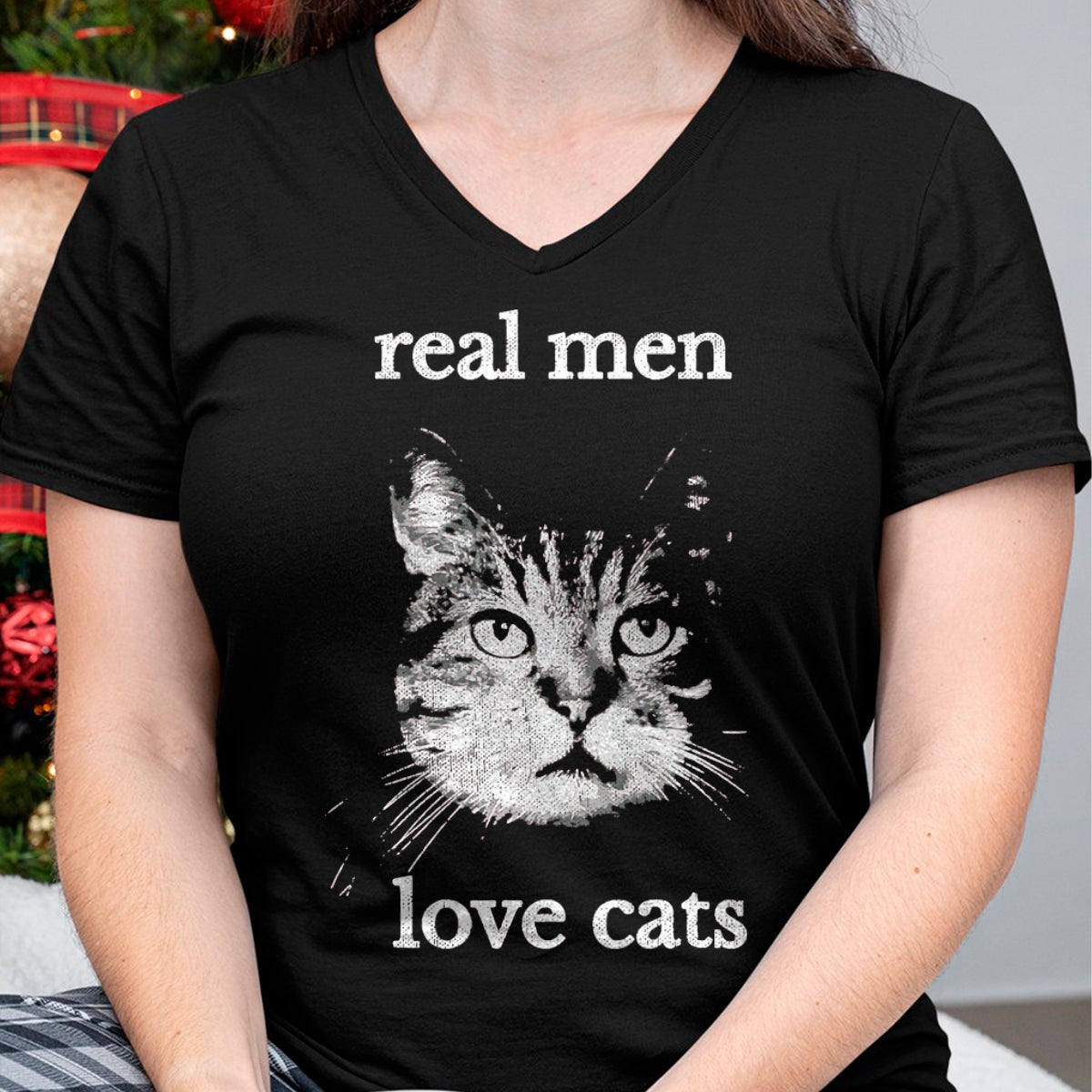 Cat Love Shirt, Funny Cat Lover Gift UnisexT-Shirt/Hoodie/Sweatshirt HLT00 - Real Men Love Cats - Cat Lover T-Shirt T-Shirt, Men, Navy Blue, X-Large