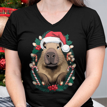 Cute Capybara Shirt, Funny Capybara Unisex T-Shirt/Hoodie/Sweatshirt HLT00 - Capybara Christmas Long Sleeve T-Shirt (3)