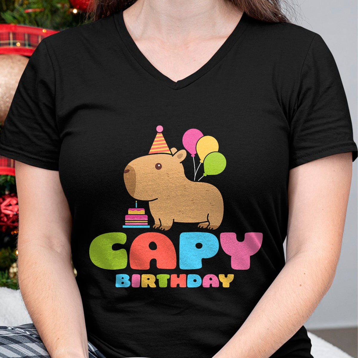 Cute Capybara Shirt, Funny Capybara Unisex T-Shirt/Hoodie/Sweatshirt HLT00 - Capy Birthday Capybara Lover Funny Rodent Animal Bday Party T-Shirt