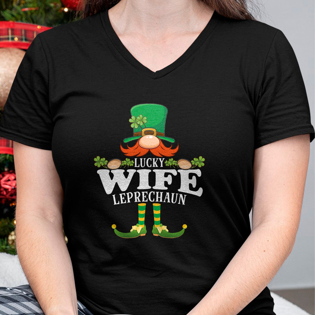 Best Wife Shirt, Wife and Husband Unisex T-Shirt/Hoodie/Sweatshirt HLT00 - Gift for wife T shirt, lucky wife   Lucky Wife Leprechaun Funny St. Patricks Day T-Shirt