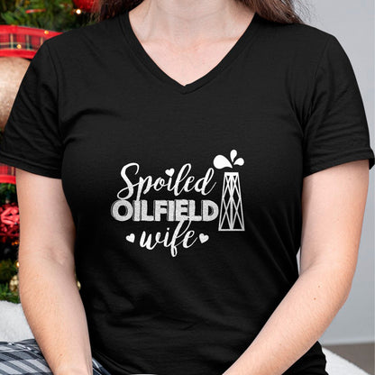 Best Wife Shirt, Wife and Husband Unisex T-Shirt/Hoodie/Sweatshirt HLT00 - Gift for wife T shirt, spoiled wife   Spoiled Oilfield Wife T-Shirt